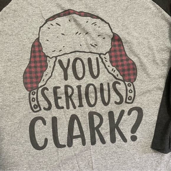 Next Level Christmas Holiday Jersey Tee You Serious Clark Size XL - Picture 2 of 7